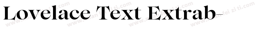 Lovelace Text Extrab字体转换